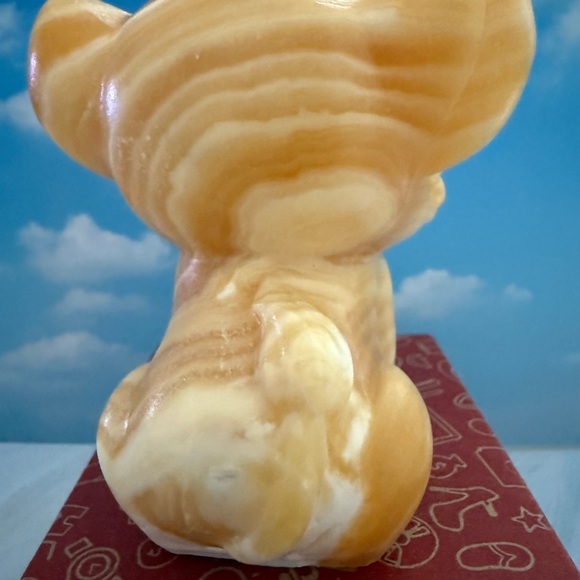 Baby Simba Orange Calcite Figurine - Picture 3 of 7